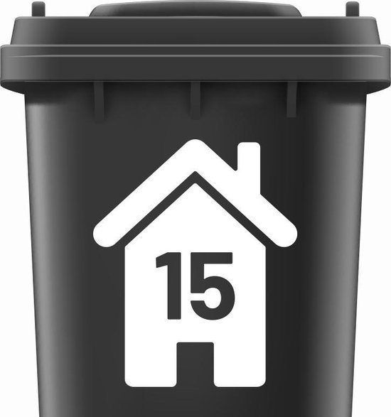 Container stickers huisnummer 4 stuks 10,- | Kliko stickers | Cijfer stickers weerbestendige 1234567890 | containerstickers | - Plakkers