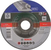 Jeu de meules Bosch - Pour métal - 125 x 2,5 mm - courbé - 5 pièces