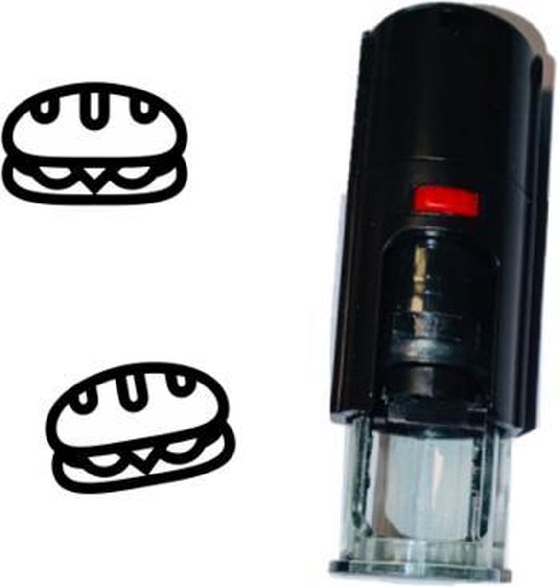 CombiCraft Stempel Broodje 10mm rond - zwarte inkt