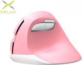 Delux M618 Mini/Medium GX Ergonomische Draadloze Muis (2.4GHZ) – Roze
