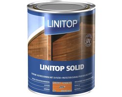 Linitop Solid - Beits - Duurzaam extreem weersbestendige houtbescherming met uv filter - Solventbasis - 1 L - 295 Pijnboom