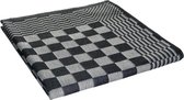 Dreamhouse Theedoekenset - Geblokt - Set van 12 stuks - 65x65 - Zwart - Voor in de keuken en horeca