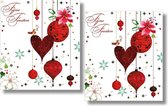 16 Dubbele kaarten - Fijne Feesten - Lannoo - Witte envelop - 12 x 13,3 cm