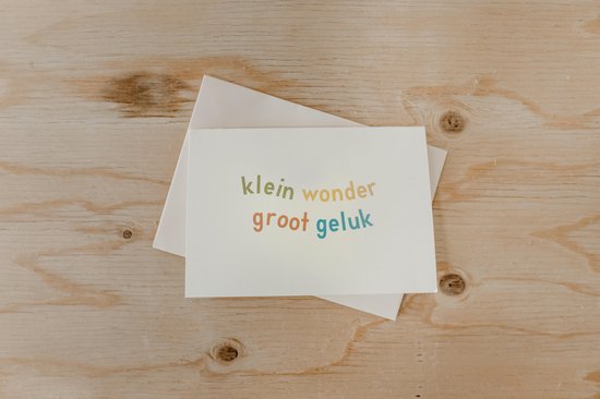 Klein wonder, groot geluk - kaartjes om te versturen - kaartenset