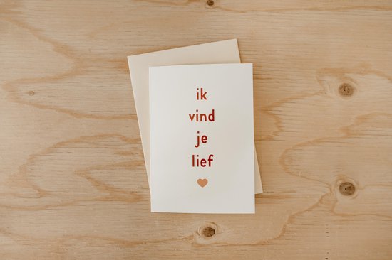 Ik vind je lief - kaartjes om te versturen - kaartenset - kaartjes