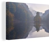 Reflet des forêts du parc national de Söderåsen en Suède Toile 90x60 cm - Tirage photo sur toile (Décoration murale salon / chambre)