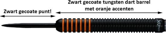Darts Set Orange Shadow - dartpijlen - 23 gram tungsten - inclusief 9 - dart shafts - 9 - dart flights van Shot Darts — afbeelding 2