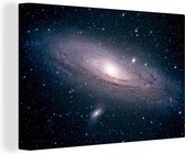 Canvas Schilderij De Melkweg in een sterrenhemel - 90x60 cm - Wanddecoratie