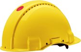 casque de chantier peltor avec bouton rotatif et indicateur UV jaune