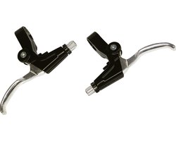 Dresco Remgrepen - V-rem - 2 stuks - Chroom/Zwart