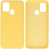 Bestcases 2.0mm Dikke Fashion Telefoonhoesje - Samsung Galaxy M21 Hoesje - Samsung Galaxy M21 Case - Galaxy M21 Backcover - Geel