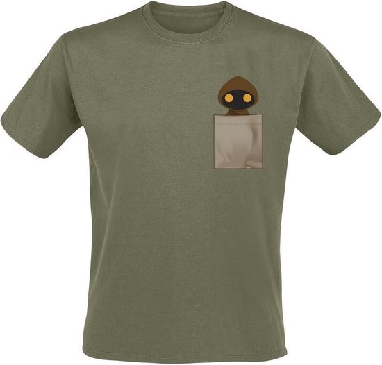 Star Wars Jawa Pocket Print T-shirt Groen