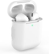 Airpods Hoesje Siliconen Case - Airpod hoesje geschikt voor Apple AirPods 1 en Airpods 2 | Wit