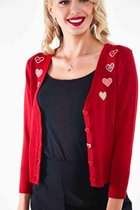 Voodoo Vixen Cardigan -L- Sweetheart Rood