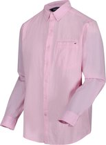 Regatta Bard Coolweave-Katoenen Shirt Met Lange Mouwen Voor Heren Roze