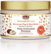 African Pride Moisture Miracle Moroccan Red Clay & Shea Butter Detox & Soften Heat Activated Masque 340gr