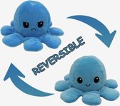 Octopus knuffel - Mood knuffel - Donkerblauw - Lichtblauw - Blij/Boos knuffel - Omkeerbaar - Emotie knuffel - TikTok