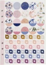 Stickerboek, A5 150x210 mm, paars, goud, roze, bloemen, 1doos