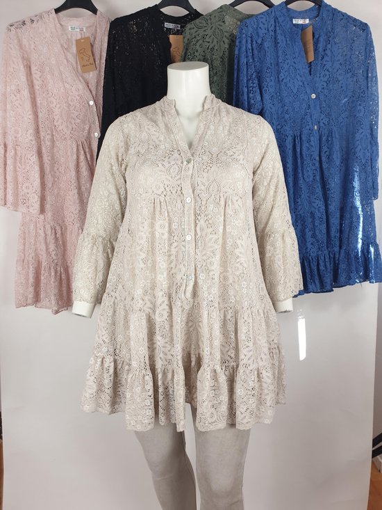 Staren Knooppunt Jong prachtig zomerse kanten jurk maat 42-44 xl/xxl met spaghetti band hemdjes  grijs | bol.com
