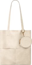 Yehwang - Shopaway shopper - schoudertas - creme - 30x35cm