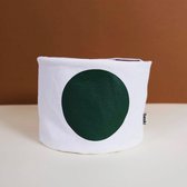 Baski - Plantenmand Binnen - Bio Katoen - Dot Leaf Green - 14 x 12 cm