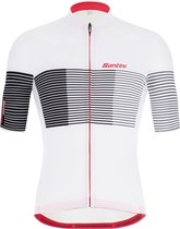Santini Fietsshirt Korte mouwen Zwart Heren - Tono Freccia S/S Jersey Black - L
