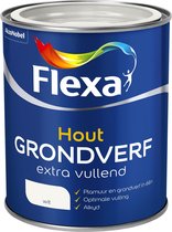 Flexa Grondverf - Hout - Extra Vullend - Wit - 750 ml