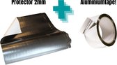 Ondervloer voor laminaat en parket - 3 in 1 - Premium Black Protector 2mm - Gratis aluminiumtape - per rol 25 m²