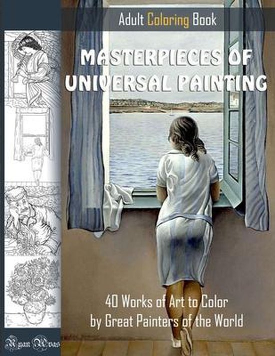 MASTERPIECES OF UNIVERSAL PAINTING. ADULT COLORING BOOK. 40  ... - cover