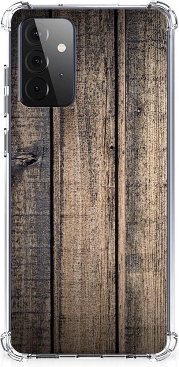 Samsung Galaxy A72 4G/5G Stevig Telefoonhoesje Steigerhout
