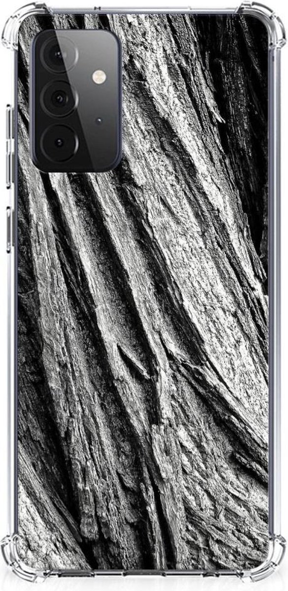 Stevig Telefoonhoesje Samsung Galaxy A72 4G/5G Boomschors Grijs