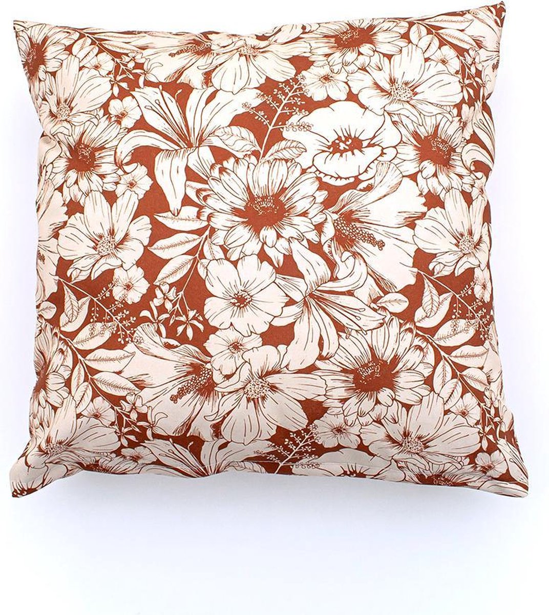 Kussens woonkamer Flowers in Bloom - kussen - 45x45 cm - terra - bloemen