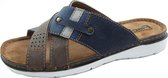 Fischer Slippers Heren - Leer -  Blauw - Maat 41