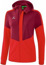 Erima Squad Trainingsjack Met Capuchon Dames Bordeaux-Rood Maat 36