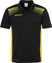 Uhlsport Goal Polo Shirt Zwart-Limoen Geel Maat S