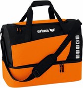 Erima Club 5 (Medium) Sporttas Met Bodemvak - Oranje / Zwart | Maat: M