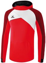 Erima Premium One 2.0 Sweatshirt met Capuchon Kind Rood-Wit-Zwart Maat 164