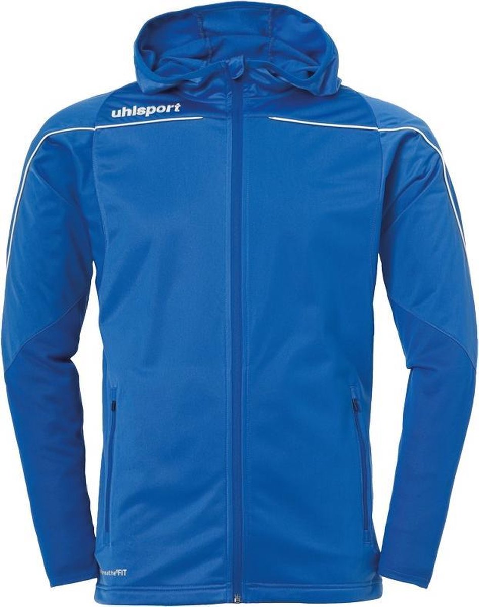 Uhlsport Stream 22 Trainingsjas Met Capuchon Azuur Blauw-Wit Maat 2XL