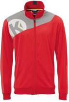 Kempa Core 2.0 Poly Jacket Kind Rood-Donker Grijs Melange Maat 116
