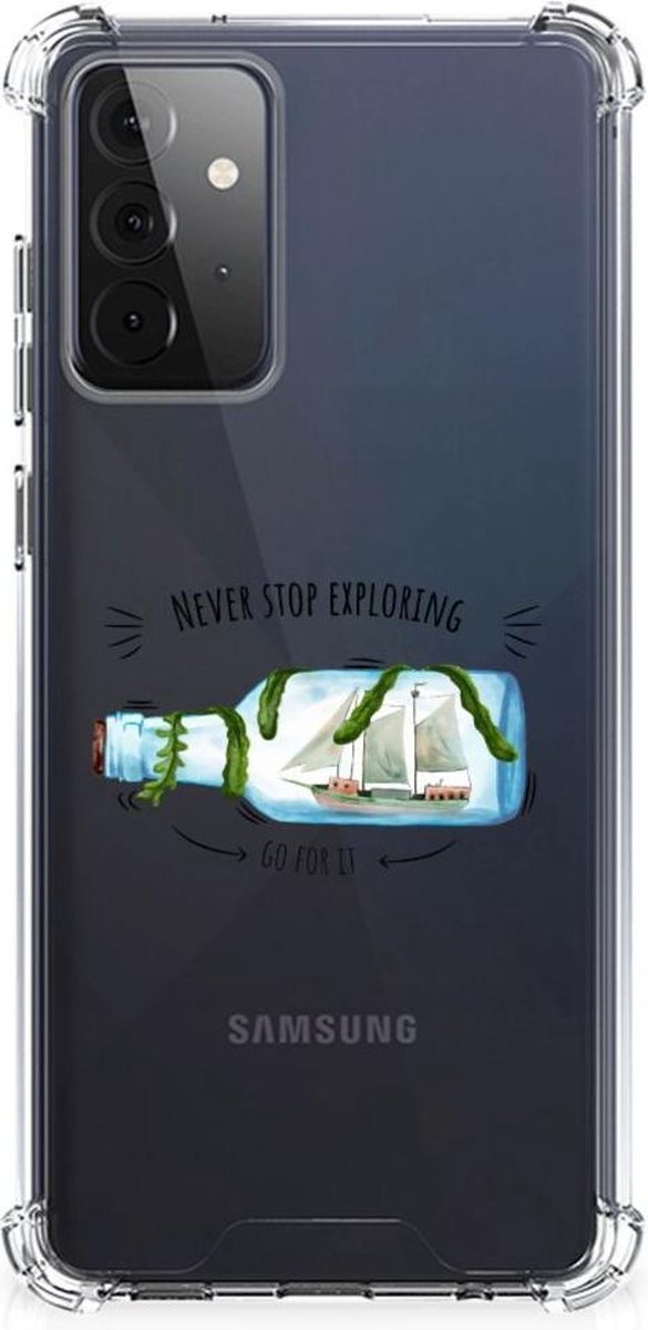 Samsung Galaxy A72 4G/5G Stevig Bumper Hoesje Boho Bottle