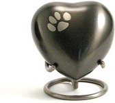 Odyssey hart Leisteen grijs met dierenpoot - Asbeeld Dieren Urn Voor Uw Geliefde Dier - Kat - Hond - Paard - Konijn 50 ML