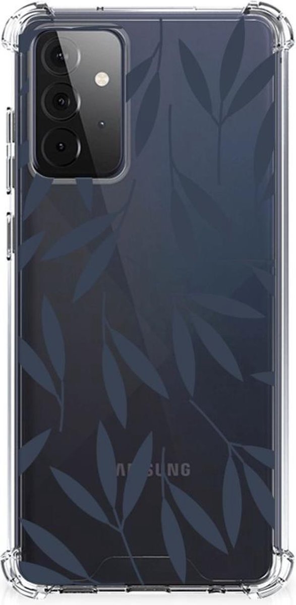 Samsung Galaxy A72 4G/5G Case Leaves Blue