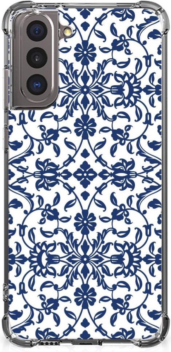 Samsung Galaxy S21 Case Flower Blue