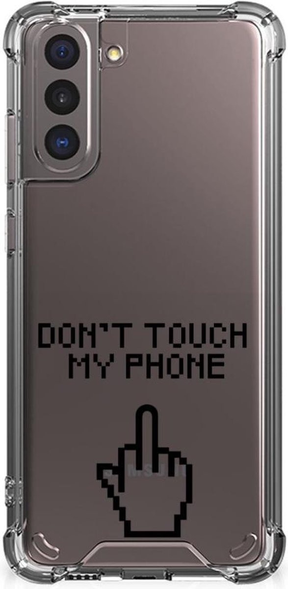 Samsung Galaxy S21 Anti Shock Case Finger Don't Touch My Phone