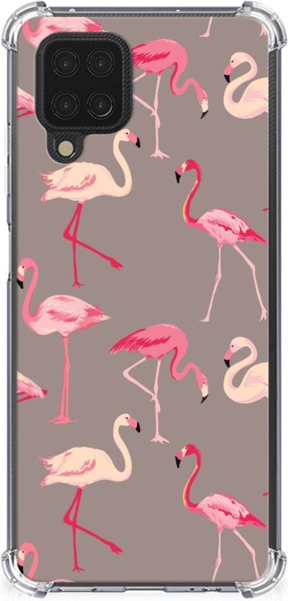 Samsung Galaxy A12 Case Anti-shock Flamingo