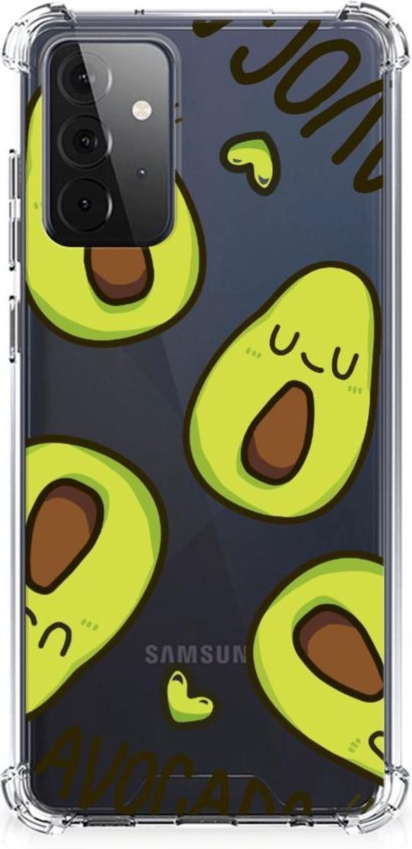 Samsung Galaxy A72 4G/5G Stevig Bumper Hoesje Avocado Singing