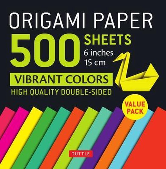 Origami Paper 500 sheets Vibrant Colors 6  (15 cm): Tuttle Origami Paper - Tuttle Publishing