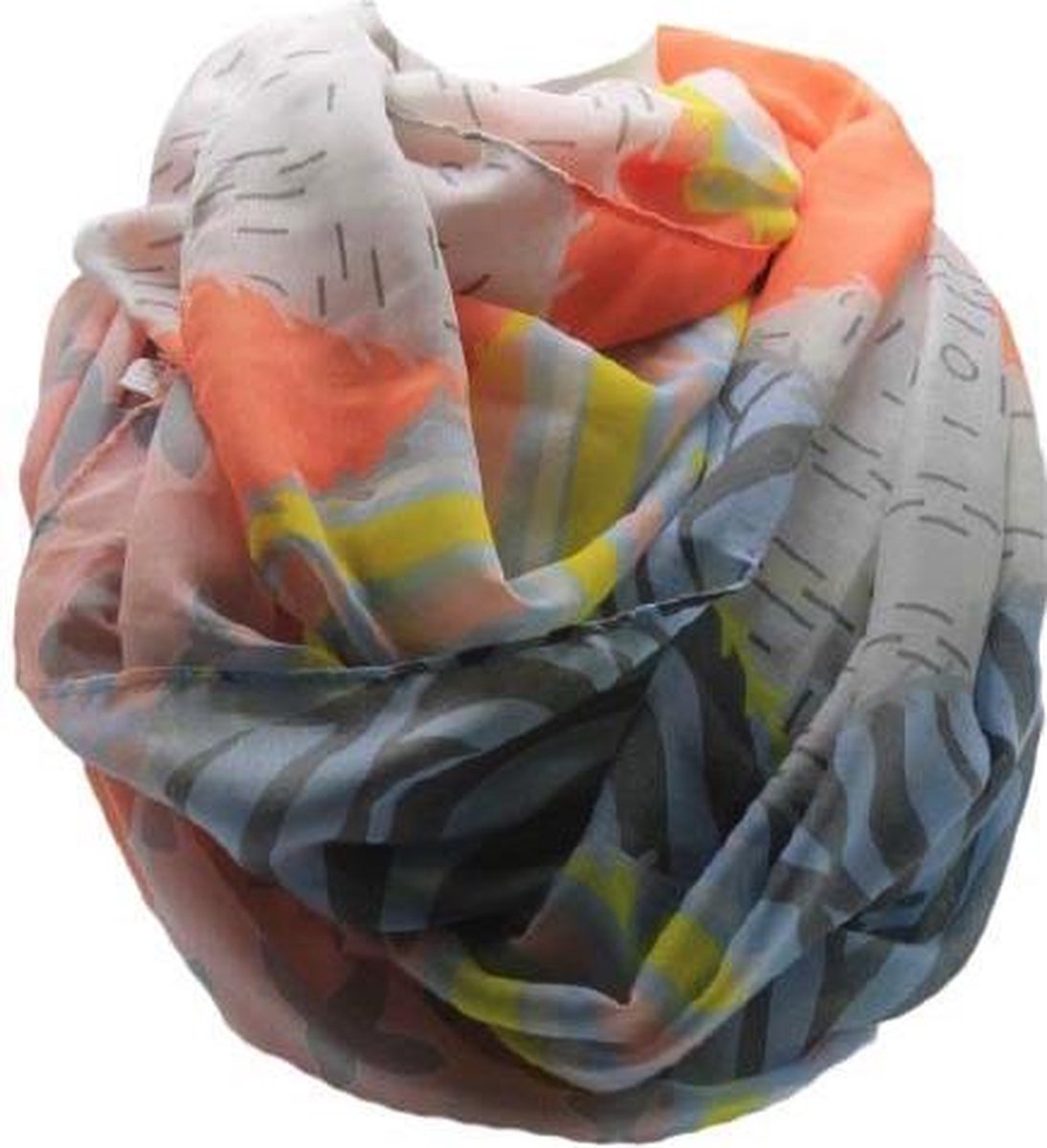 Colsjaal Roze met Blauwe Bloemen.