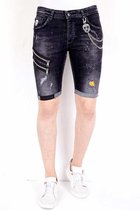 Exclusieve Slim fit Korte Broek Heren - 1019 - Zwart