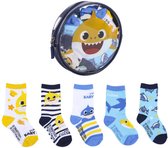 Babyshark - kraamcadeau - baby / peuter - sokken - 5 paar in Baby Shark etui - maat 19/20